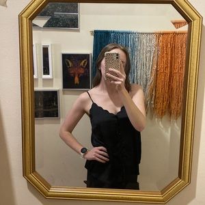 EUC Satin Scallop Tank Top